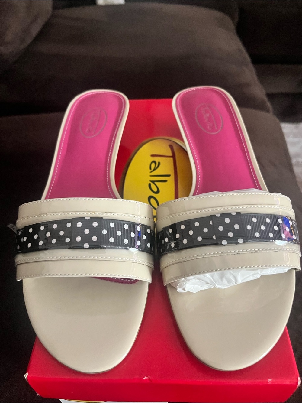 Talbots Open Toe kitten heel 8.5